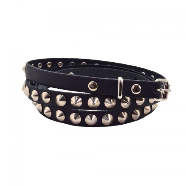 Bullet69 1 Row Conical Studded Skinny Belt