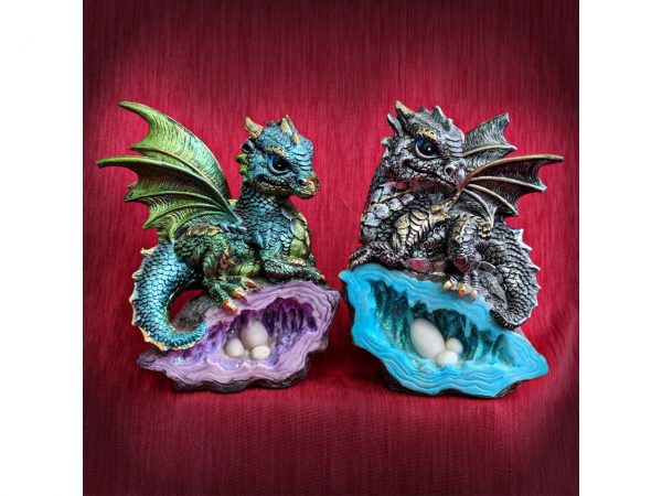 Nest Guardian Dragon Figure Geode Collection