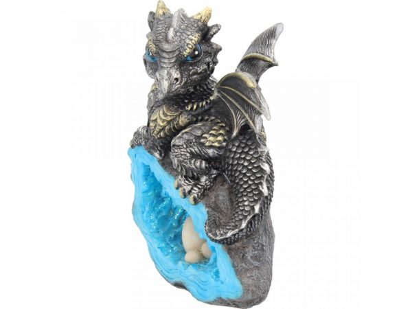 Nest Guardian Dragon Blue Figure Geode