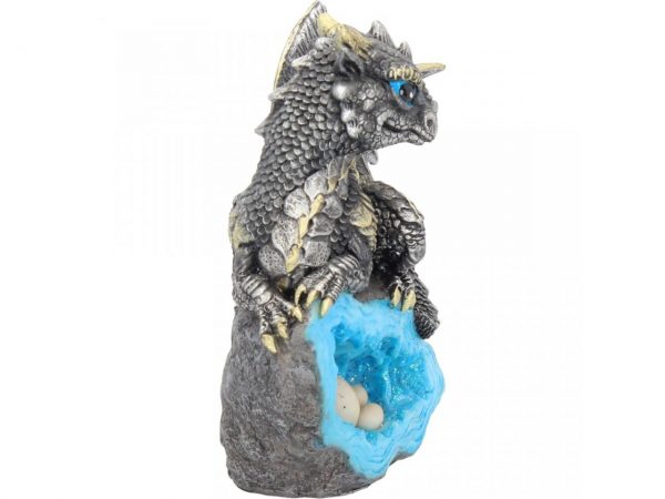 Nest Guardian Dragon Blue Figure Geode