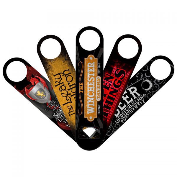 Bar Blade Bottle Opener Grindstore Stainless Steel Cult Iconic Ouija Board Beer Wiccan Withcraft Harry Potter The Leaky Cauldron Stranger Things Open The Winchester Tavern Shaun Of The Dead Game Of Thrones I Drink Things And Know Things