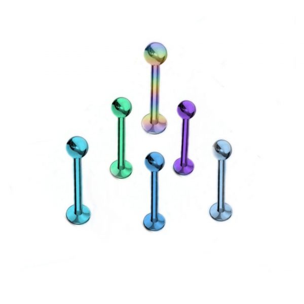Annodised Coloured Titanium Labrets Multi