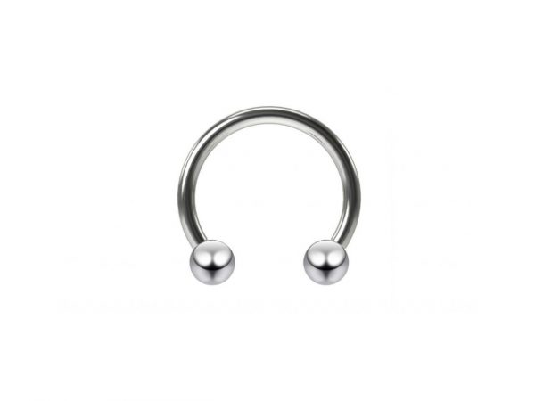 Highly Polished Titanium Circular Barbell 1.2 1.6 CBB Horse Shoe Body Jewellery Piercing Silver