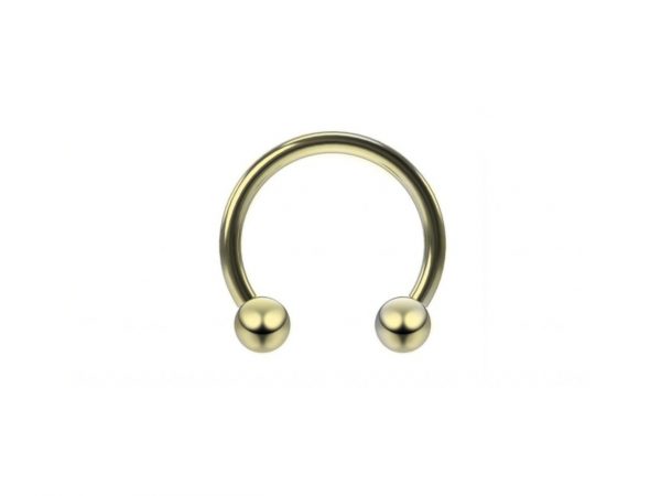 PVD Gold Titanium Circular Barbell 1.2 1.6 CBB Horse Shoe Body Jewellery Piercing