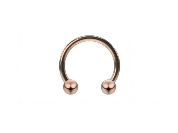 Rose Gold Titanium Circular Barbell 1.2 1.6 CBB Horse Shoe Body Jewellery Piercing Pink