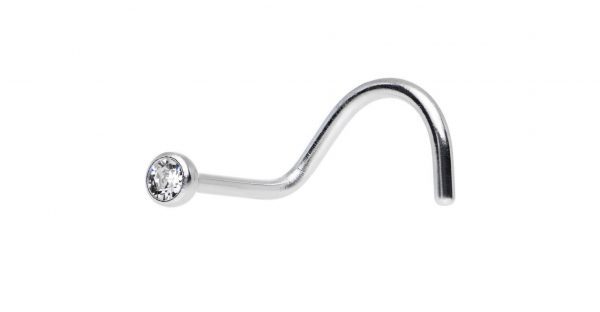 Gemmed Titanium Nose Stud