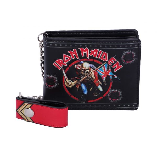 Iron Maiden Eddie Trooper Iconic Band Wallet Chain Merch Music Rock Metal Emo