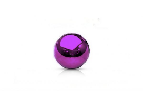 Purple Annodised Coloured Multi Rainbow Ball Attachment Screw Thread Balls