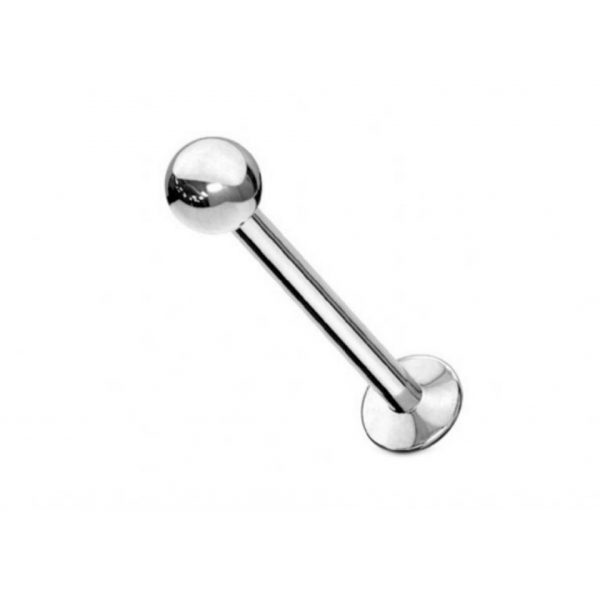 Highly Polished Silver Titanium Labret