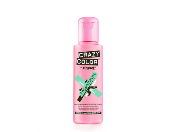 Peppermint Crazy Color Semi-Permanent Hair Dye Pastel Green