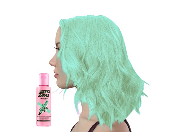 Peppermint Crazy Color Semi-Permanent Hair Dye Pastel Green