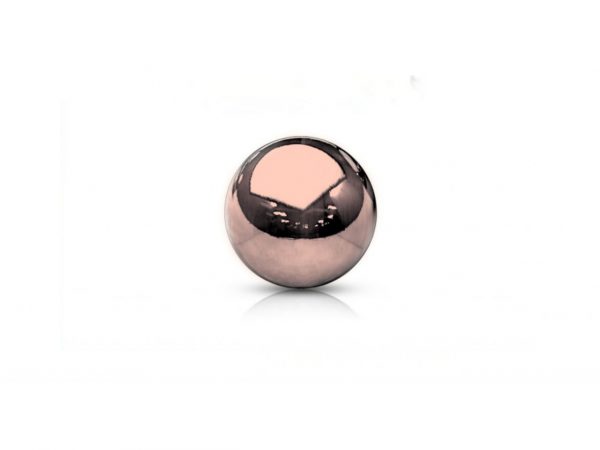 Rose Gold Plain Ball Attachment Screw Thread Balls