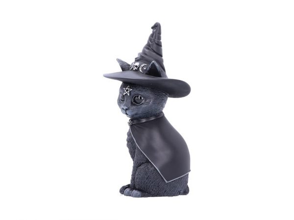 Purrah Cat Nemesis Now Witch Occult Witchcraft Familiar Spiritual Dark Spirits Figure Magic Pentagram Skull Cape Witches Hat