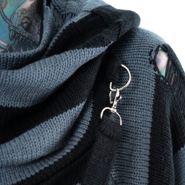 Black and Grey Stripe Jumper - Image 4