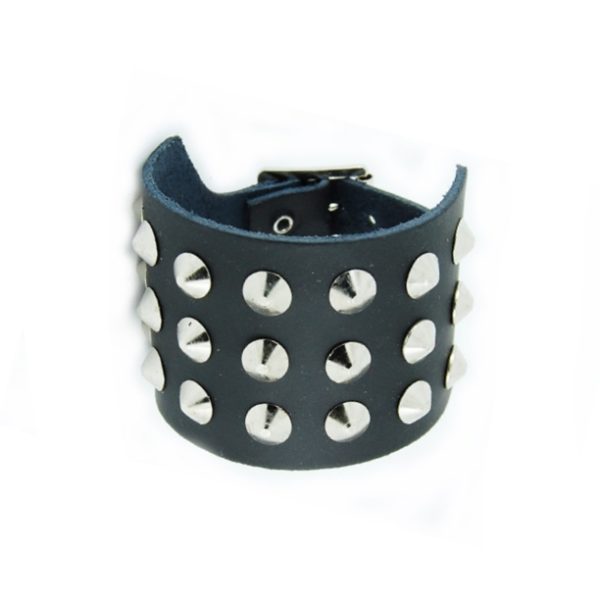 3 Row Conical Studded Wristband