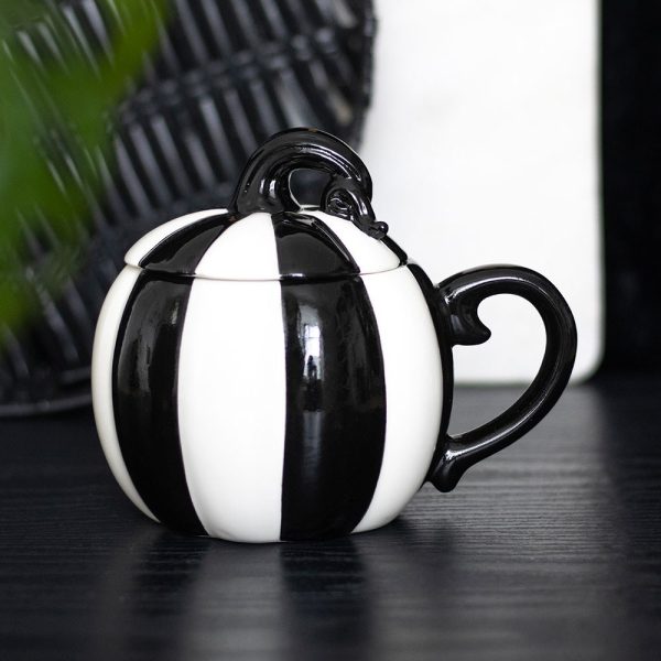 Stripe Pumpkin Tea Cup - Image 3