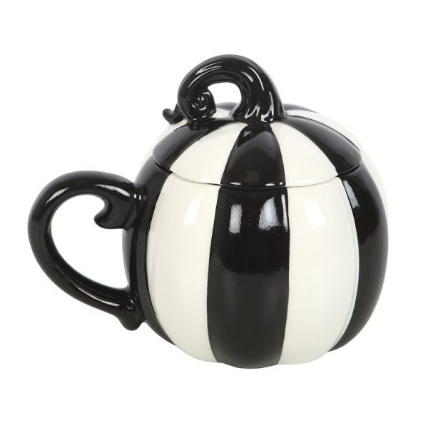 Stripe Pumpkin Tea Cup - Image 4