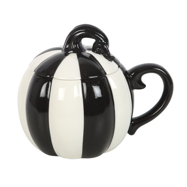 Stripe Pumpkin Tea Cup