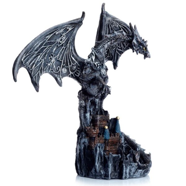 Wings of Magic Silver Castle Guardian Dragon - Image 4
