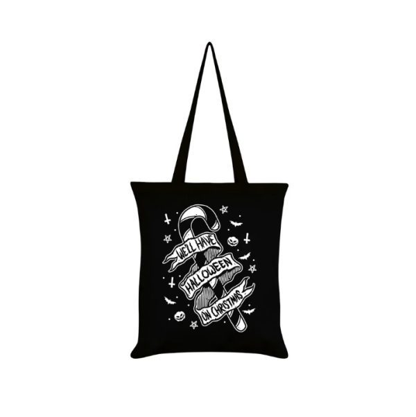 Halloween On Christmas Tote Bag